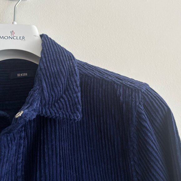 Benson Corduroy Blue Snap Button Overshirt Shirt Jacket - Small - Picture 7 of 16